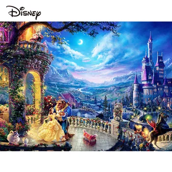 Disney Castelul De Diamant Mozaic Frumoasa Si Bestia Casa De Pictura Cu Acul Peisaj Broderie Noua Colectie Copil Cadou