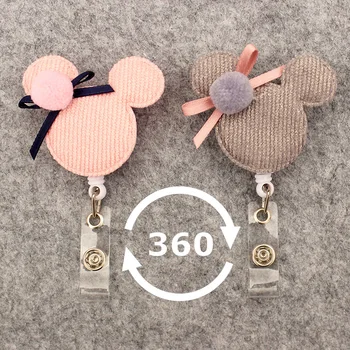  Disney Noul Mickey 360 Roti Stil Retractabil Insigna Tambur Pentru Asistenta Medicului Cartelei Rechizite De Birou Băiat, Nume De Fată Card