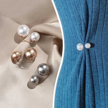  Dublu Perla Brosa Pini Anti-decolorare Rafinat Broșe Elegante pentru Femei Pulover Haina de Vară Cardigan Rochie de Decorare Cadou