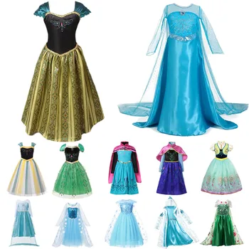  Elsa Dress Up Rochie De Fată Anna Încoronare Costum Verde Surpriza De Ziua De Lux Jocuri Elsa Si Anna Inspirat Rochie