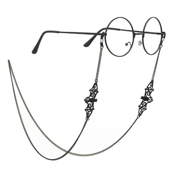  Femei Negru Retro Bat ochelari de soare Lanțuri Lanyard-uri Accesorii Ochelari de Soare Ochelari de Citit Curea snur ochelari de funie