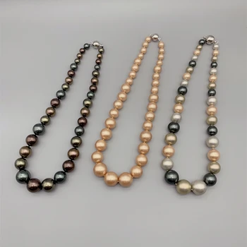  FoLisaUnique Treptată Dimensiuni Coajă Colier de Perle Pentru Femei Cadou Multicolor Elegant Cravată Colier Singur Fir Mama de Perla