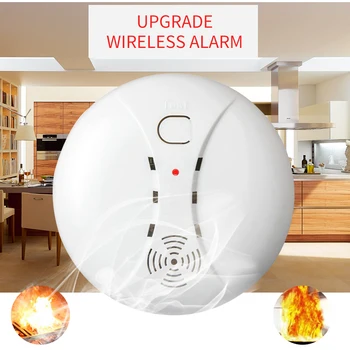  Fum Wireless detetor senzor de alarmă pentru sistemul de alarmă acasă 433MHZ/ wifi de Alarmă de Incendiu Sistem de Securitate Acasă de fum de foc Proteja