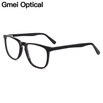  Gmei Optice Acetat Pătrat Plin Rim Femei Optic Ochelari Rame Bărbați Miopie Miopie Ochelari Cu arc Balamale YH6031