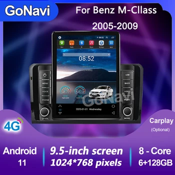  GoNavi 4G LTE Android 11 Tesla Ecran Multimedia Auto Jucător de Radio-Navigație Stereo Pentru Mercedes Benz ML X164 2005 - 2009