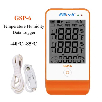  GSP-6 USB de Umiditate și Temperatură Date Logger de 16000 de Puncte de Refrigerare Lanțului de Frig Temp Înregistrator de Temperatură Senzor de monitorizare Sonde
