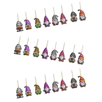  Halloween Agățat Gnome Ornamente Gnomi Din Lemn Din Lemn Decor Copac Pandantiv Decor Decoratiuni Ornament Semn De Partid Piesele Cad