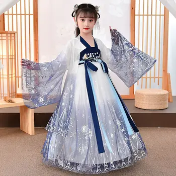  Han stil fetelor antică Chineză printesa rochie de stil pentru copii elegant Tang stil de rochie pentru performanță în primăvara și toamna