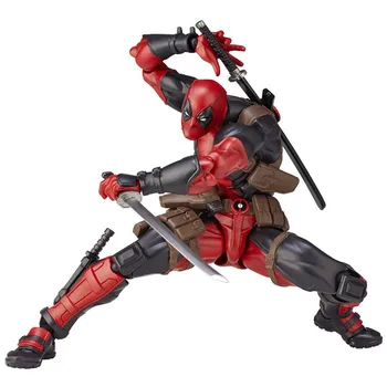  Hot X-Men Deadpool Statuie Model Figura Varianta Mobile Super-Eroi Cifrele de Acțiune Dead Pool cu Arme Copii DIY Cadou Jucarii