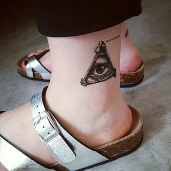  Impermeabil Tatuaj Temporar Autocolant body art mit triunghi ochi totem tatuaj autocolante flash tatuaj tatuaje false pentru fata femei bărbați