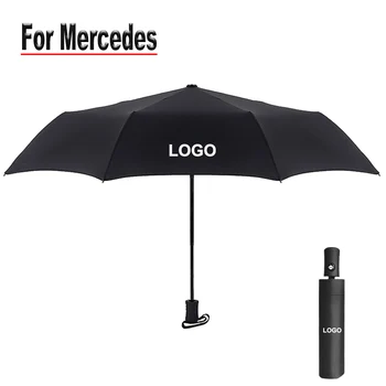  Insigna auto Umbrela Automata Pentru Mercedes Benz AMG Logo-ul de Afaceri Cadou de Vânt Portabil Outdoo de Lux Umbrela Anti UV, Ploaie