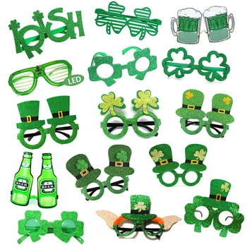  Irlandez Petrecere De Ziua Ochelari De Decor Pentru A Sărbători St. Patricks Day Norocos Verde Iarbă Petrecere Insigna Patricks Partid Cadou