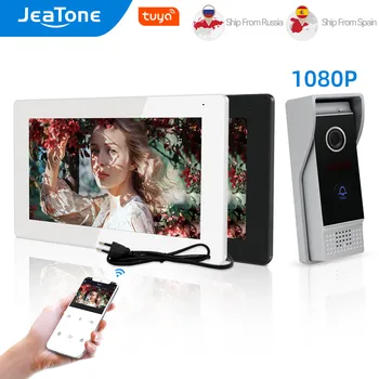  JeaTone Tuya Wilress Inteligent Sistem Video Interfon pentru Acasă 7 Inch Full Touch Screen Monitor cu Cablu Video FHD 1080P Ușa Telefon
