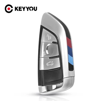  KEYYOU 3 Butoane Auto Smart Card Fob Cheie de la Distanță Coajă Introduce Lama Caz Pentru BMW X5 X6 F15 X6 F16 G30 Seria 7 G11 X1 F48 F39