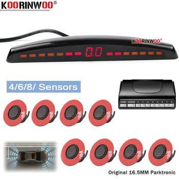  Koorinwoo Masina Monitor Plat Electromagnetice senzor de Parcare cu 4/6/8 Senzor de Parcare Inversă Radar Buzzer Detector de Asistență la Parcare