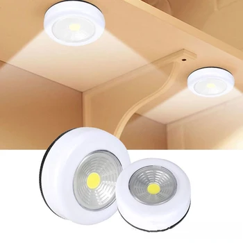  LED-uri Auto-Adeziv Wireless Lampă de Perete de COB În Cabinetul Lumina Dulap Dulap Sertar de Dulap Pentru Dormitor, Bucatarie Lumina de Noapte