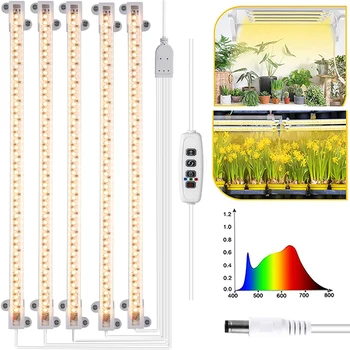  LED-uri Cresc de Interior Benzi de Lumină Plantele Hidroponice Kituri Complete Spectru Phytolamp Estompat Baruri Plante de Interior în Creștere Lampi USB Timer