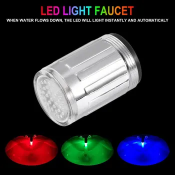  LED-uri Sensibile la Temperatură 3-Culoare Lumina-up Robinet Bucatarie Baie 7 Culori Strălucire de Economisire a Apei Aerator Robinet Robinet Duză de Duș