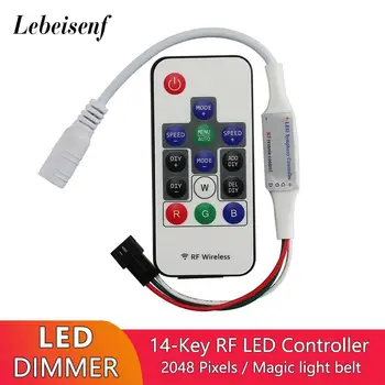 LED WS2812B 5050 Digital Adresabile RGB Color Magic Light Bar Controller Dimmer DC5-24V cu Wireless 14 Cheie RF Control de la Distanță