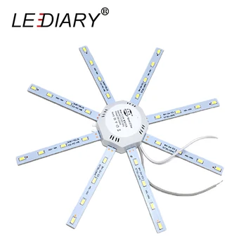  LEDIARY 2D Înlocuibile Sursă de Lumină LED Pentru Lampa Plafon 12-24W 220V Cu Magnet Lumini Led-uri de Înlocuire PCB Cu Driver