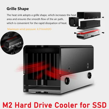  M. 2 SSD PCI-E NVMe Chiuveta de Căldură M2 2280 Solid state Hard Disk Radiator cu Ventilator de Aluminiu Radiator de Răcire Pad Termic Cooler pentru PC