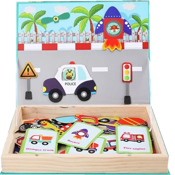  Magnetic Joc de Potrivire Puzzle-uri Imaginatia Joaca Farm Magazin Figura Copii Jucărie pentru Copii Jucarii Educative pentru Copii Cadouri