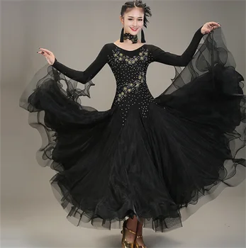  Mare Hemline Dans Balet Fusta Pentru Femei Adulte Cu Maneci Lungi Din Dantela Flori Noi De Dans Modern Fusta De Bal, Rochie Dans