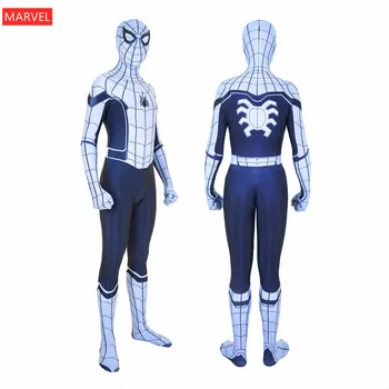  Marvel Spiderman Costum Alb Film Super-Erou Cosplay Pentru Copil Adult Bodysuit Zentai Petrecere De Halloween Salopeta