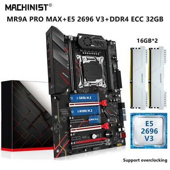  MAȘINIST MR9A PRO MAX Placa de baza Set Kit Xeon E5 2696 V3 CPU Procesor LGA 2011-3 Cu 32G=2*16G DDR4 ECC RAM NVME M. 2 USB3.0