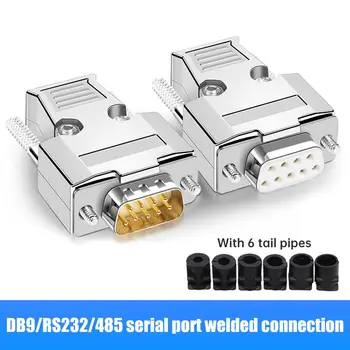  Metal Conector DB9 Industrial RS485 RS232 Port Serial Plug Masculin Feminin de Sudare 9 Pini Connectos