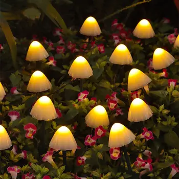  Mini Ciuperci Lumini Solare Șir de 8 Moduri de Iluminare rezistent la apă în aer liber Lampa de Nunta Șir de Lumină pentru Gradina Curte Gazon Decor