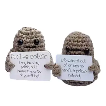  Mini Tricotat Cartofi Papusa Pozitiv Creative Mini Plus Buzunar Inspiratie Îmbrățișare Cadouri Pentru Băieți Și Fete Drăguț Decor Cameră