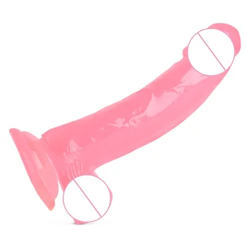  Moale Jelly Vibrator Realist Anal Vibrator Realist Penis Mare ventuza Masturbari Penis Stimulator Erotic Jucarii Sexuale pentru Femei