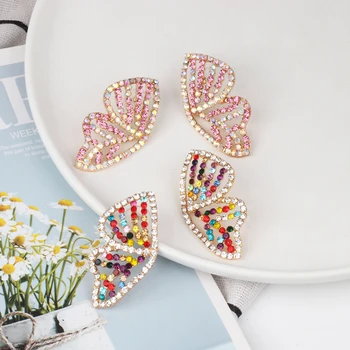  Moda Colorate Stras Pandantiv Fluture Cercei Personalitate Bijuterii de Lux pentru Femei Drăguț Feminin Pendientes 2022