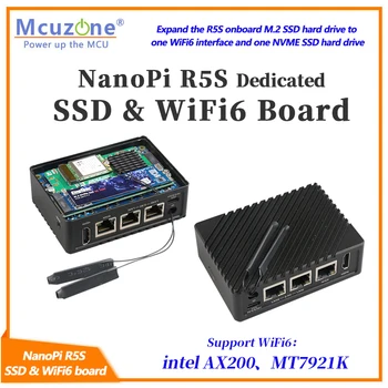  NanoPi R5S Dedicat SSD & WiFi6 Bord MT7921K NVME M. 2 Debian