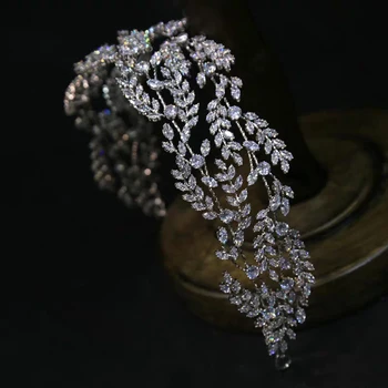  Neregulate Nunta Hairband Zirconiu coroană Coroane de Seara, bijuterii de Cristal Mirese Bijuterii Mireasa Bijuterii de Păr