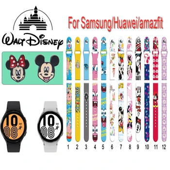  Noi Disney Mickey Mouse Banda de Silicon Smartwatch Curele Pentru Samsung Galaxy Watch 4 Viteze S3 Correa Bratara Huawei GT2 Pro 20 22