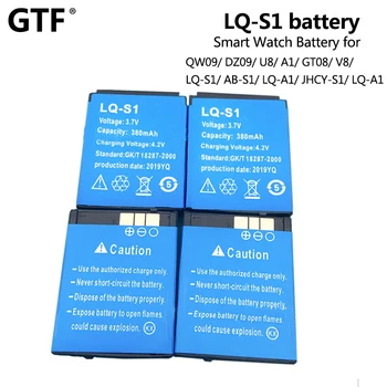  Noi LQ-S1 Ceas Inteligent Baterie 3.7 v 380mAh Litiu Baterie Reîncărcabilă LQ-S1 Înlocuitor pentru QW09 DZ09 W8 A1 V8 X6 SmartWatch