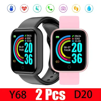  noi Y68 Smartwatch Bărbați D20 Smartwatch Heart Rate Monitor Tensiunii Arteriale Fitness Brățară Cadou pentru IOS Android toate smartwatches