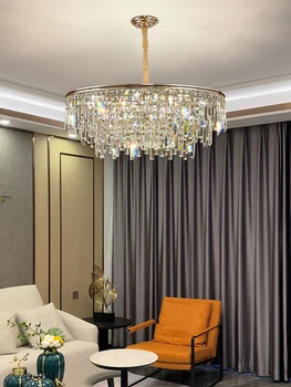 Nou, Modern, Simplu De Cristal Lampă De Top Living Casa De Lux De Lumină K9 Cristal Candelabru Dormitor Sufragerie Moda Candelabru