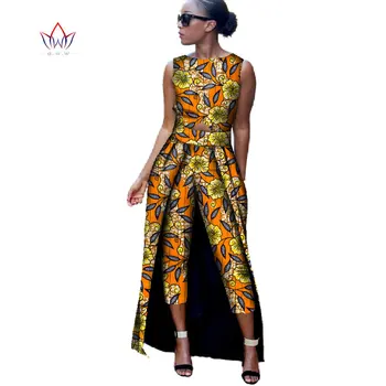  Noua Moda Africa de Bumbac, Print Romper Africane Bazin Riche Salopeta Pentru Femei Dashiki Fitness Salopeta Pentru Doamna WYD8