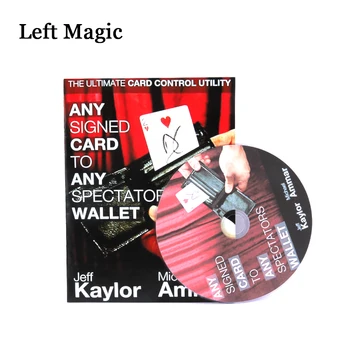  Orice Carte de La Orice Spectator Portofel (DVD + Truc) Trucuri de Magie Neagră Culoare Strada Close-Up Etapă Card Magic Recuzita Iluzie