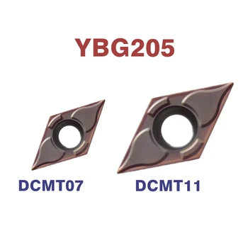  Original DCMT070202-EF YBG205 DCMT 070202 11T304 11T308 EF Carbură de a Introduce Prelucrare: Oțel Inoxidabil Interne Instrumente de Cotitură