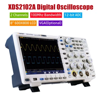  OWON XDS2102A Osciloscop Digital Display LCD 2 Canale 100MHz lățime de Bandă de 12 Mușcături de Înaltă Rezoluție Osciloscoape USB