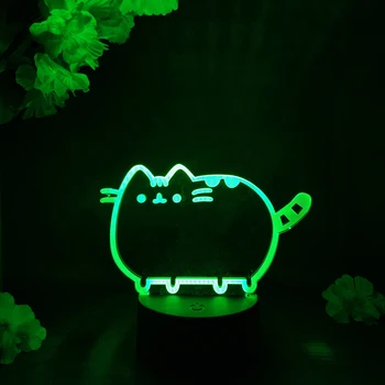  Pisoi drăguț Lumină Copii Copil Dormitor Veioza Decor Drăguț Cadou de Crăciun pentru Deținătorii de Animale de companie Băieți Fete Minunat Kitty Pisica Lampa