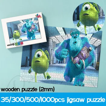  Puzzle-uri pentru Copii Desene animate Film de Comedie Monsters, Inc. 35 300 500 1000 Piese Puzzle-uri din Lemn Handmade Art Jucării și Hobby-uri, opere de Artă