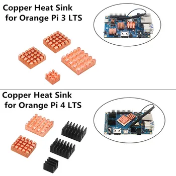  Radiator de cupru pentru Orange Pi 3 E / Portocaliu Pi 4 ESTE Răcire Pasivă Radiatoare din Aliaj de Aluminiu Radiator Cooler Kit pentru Demo Bo