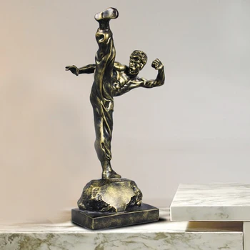  Regele De Kung Fu Bruce Lee Rășină Cifrele De Acțiune De Colectare Model De Sculptură Home Office Desktop Decor Cadou Statuia Accesorii