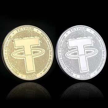  REPLICA USDT Cryptocurrency Fizice Monedă Lega Arta Crypto Monede Suvenir Decora Cadou Monedă Comemorativă