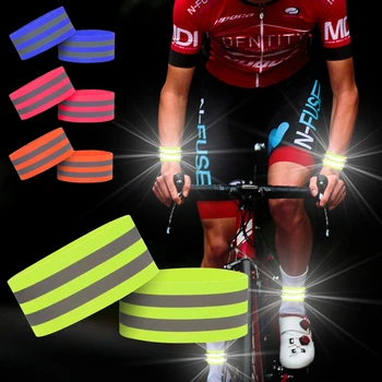  Siguranța Brățări Reflectorizante Bandă Braț Picior Curea pentru Exterior Noapte de Funcționare Ciclism Avertizare cu Luminoase de Sport în aer liber Banderola
